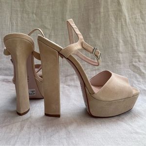 Schutz Platform Heels in Honey Beige (NWOT)